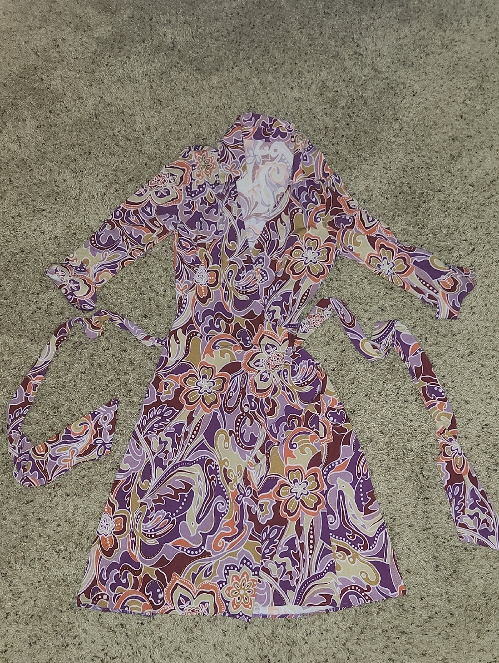 Groovy Women’s Purple Floral Wrap Dress